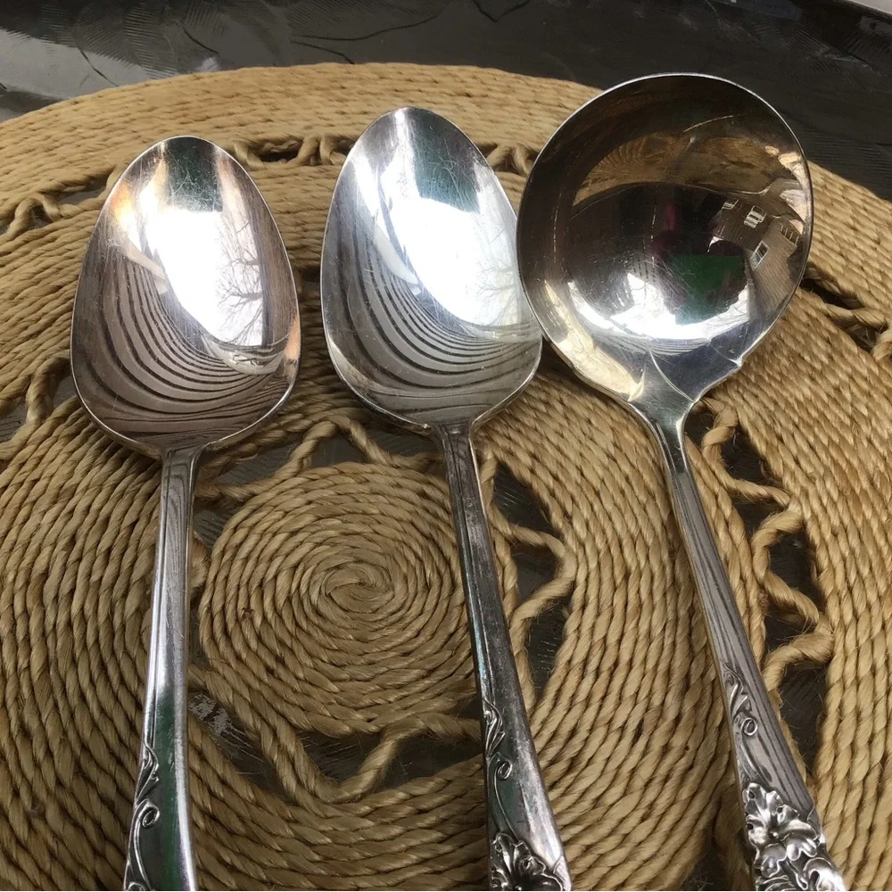 VTG “Oneida Community White Orchid” Silver Plated Spoons (3)